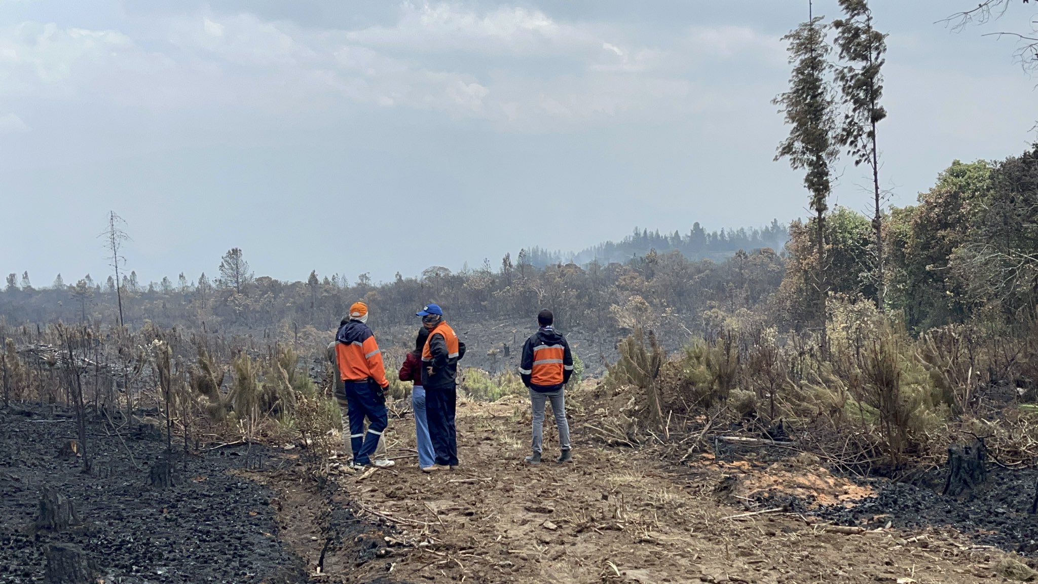 En Nabón se mantiene activo uno de los incendios forestales que afecta a la provincia de Azuay.